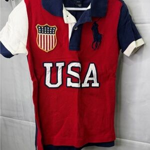Polo by Ralph Lauren Kids Red and Navy USA Polo Shirt